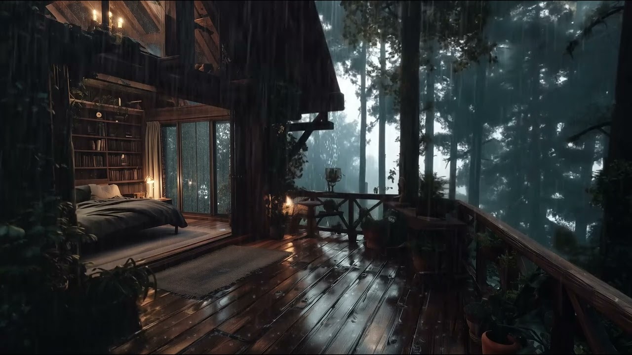 Forest Rain at Night    Soothing Sounds for Rest & Relaxation