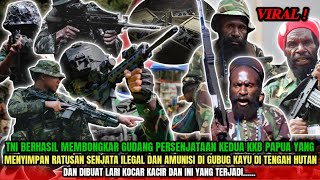 VIRAL! TNI SUCCESSFULLY CONFISURES WEAPONS BELONGING TO KKB HIDDEN IN AN OLD WOODEN HUT IN THE FO...