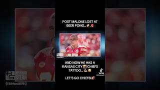 POST MALONE HAS A TRAVIS KELCE & PATRICK MAHOMES TATTOO! 😂🍻🏓 #traviskelce #postmalone #chiefs