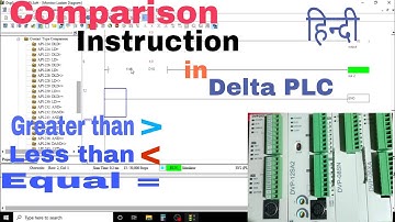 Comparison instruction in Delta PLC//Compare , Greater than ,Less than ,Equal=//Wpl soft //HINDI