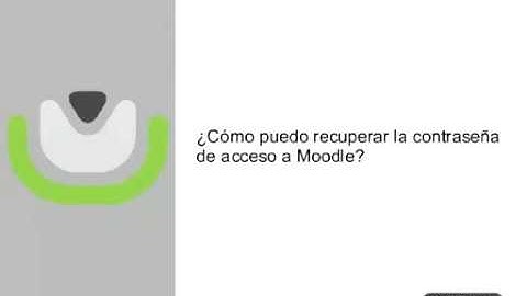 ¿Cómo puedo recuperar la contraseña de acceso a Moodle?