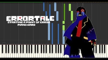 Starting a point of error Remastered from Errortale - Hard mode [Piano Tutorial] (Midi visualizer)