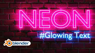 How to Make Glowing Text in Blender | Easy for Beginners | Neon Light Visual Effects
