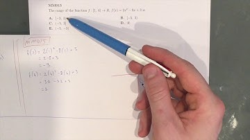 MM015 Maths Methods Fortify Study Guide - "How to find the range of a quadratic"