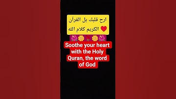 #القران_الكريم ارح قلبك بل القرآن الكريم كلام الله ♥