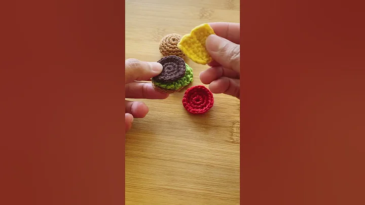 Crochet - mini burger 🍔 #shorts