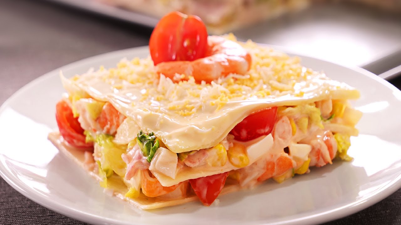 Холодная лазанья (без духовки) очень просто, быстро и вкусно