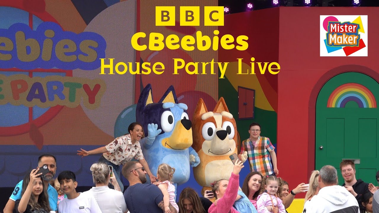 CBeebies House Party Live 🏠 with Evie & George + Bluey, Bingo, Mister Maker & Dodge