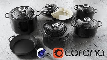 Cinema 4D + Corona Render -  Materials creation, lighting and post-production - Tutorial