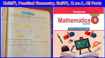 Class 5 Practical geometry | Class 5 unit 7 Ex 1 Q no 1 All parts | Maths For Genius | Kpk Maths