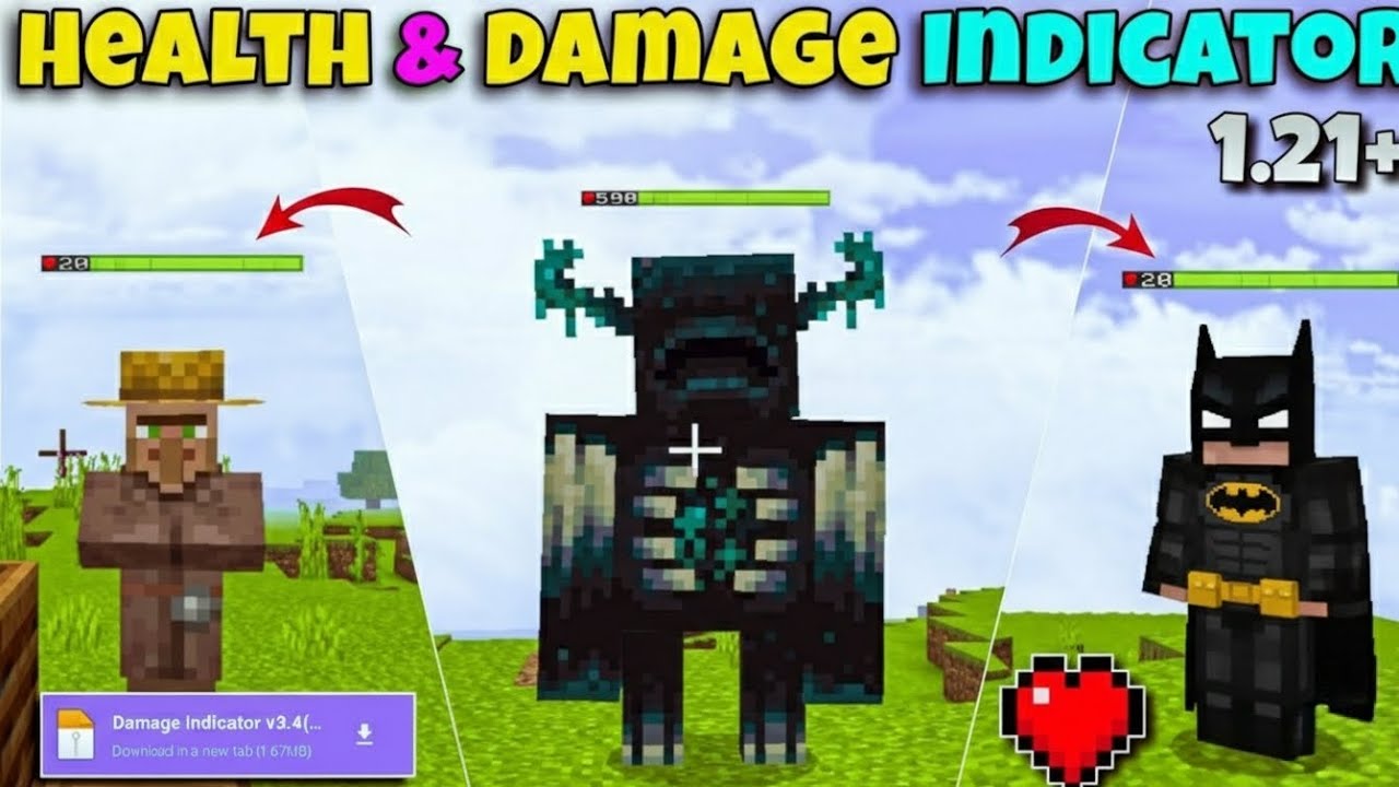 I found the BEST Health Indicator for Minecraft PE