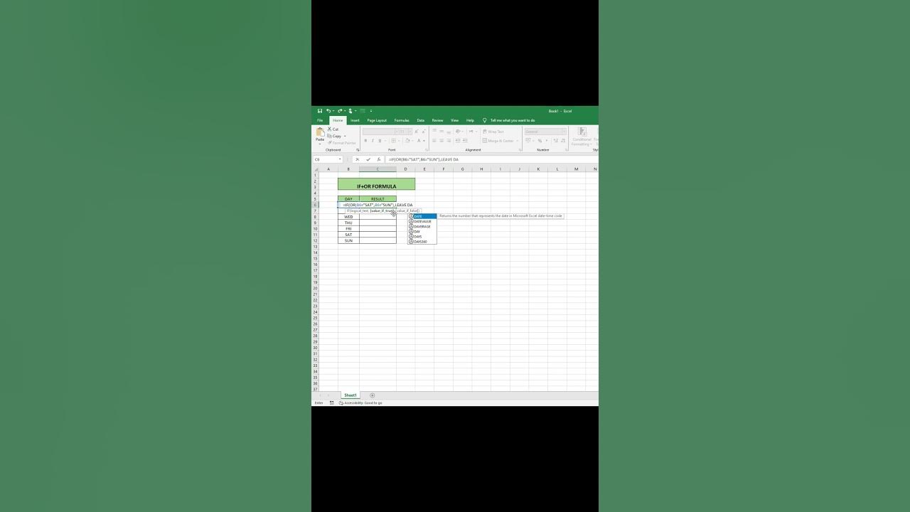 If or formula in excel exceltips youtube