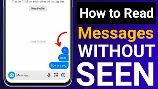 How to read instagram messages without seen | How to hide seen on instagram