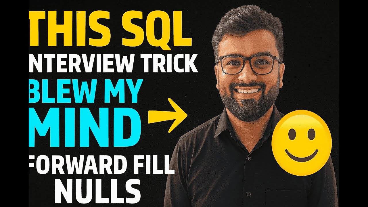Forward Fill NULLs using FIRST_VALUE() | This SQL Interview Trick Blew My Mind 🤯 | SQL Interview