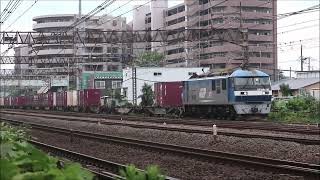 5082レ EF210-137+コキ24両 戸塚付近通過(約6時間50分遅れ)