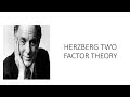 Motivation- Herzberg Two Factor Theory