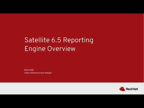 Satellite 6.5 Reporting Engine Overview