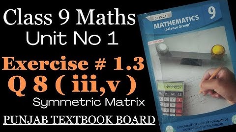 Class 9 Maths Unit 1 Exercise 1.3 Q8 ( iii,v ) | Maths Class 9 Unit 1 Ex 1.3 Q8( iii,v ) Symmetric-M