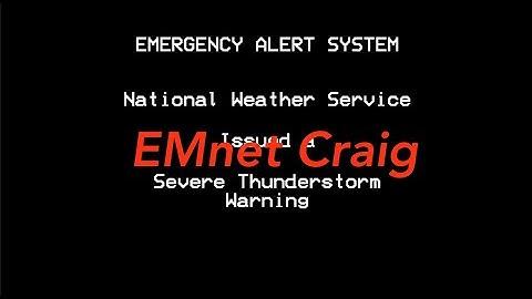 EAS Reenactment Mock: EMnet Craig reads an SVR