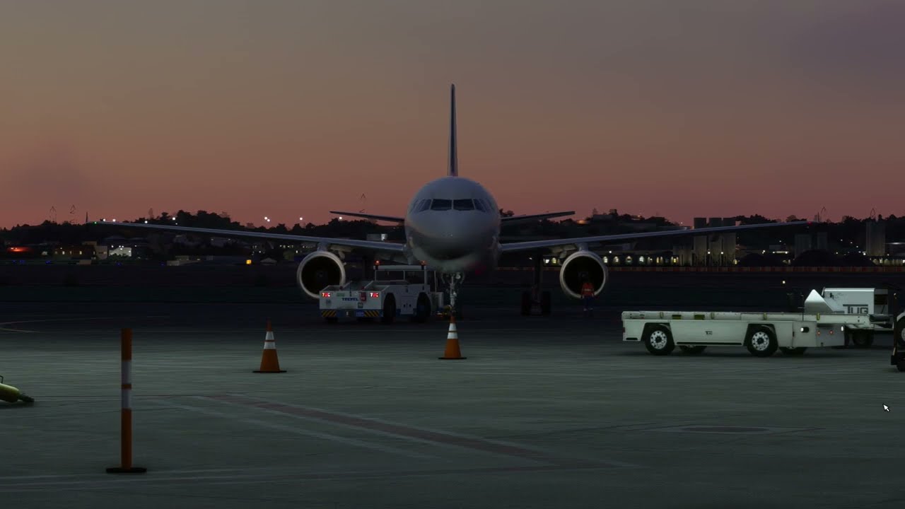 DEPART DE POINTE-A-PITRE A L'AUBE POUR MONTREAL A320SL AIR FRANCE