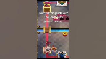 Defend this push with the least elixir #clashroyale #clash #shorts