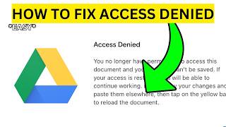 How To Fix Google Drive Access Denied(EASY)