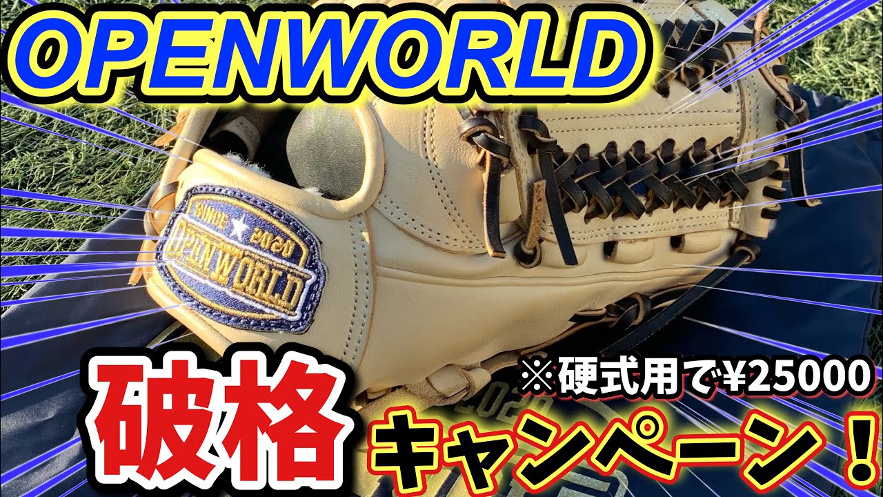硬式用グラブが25000円でオーダーできる！？オープンワールドさんが