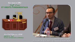 Colloque "Soft Law et droits fondamentaux" - Intervention Mr Xavier SOUVIGNET screenshot 3