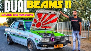 DUAL BEAMS SWAPPED COROLLA | THIS THING IS STUPID FAST !! | RACING THE ROAD EP 9
