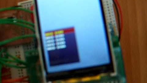 QVGA menu driven display