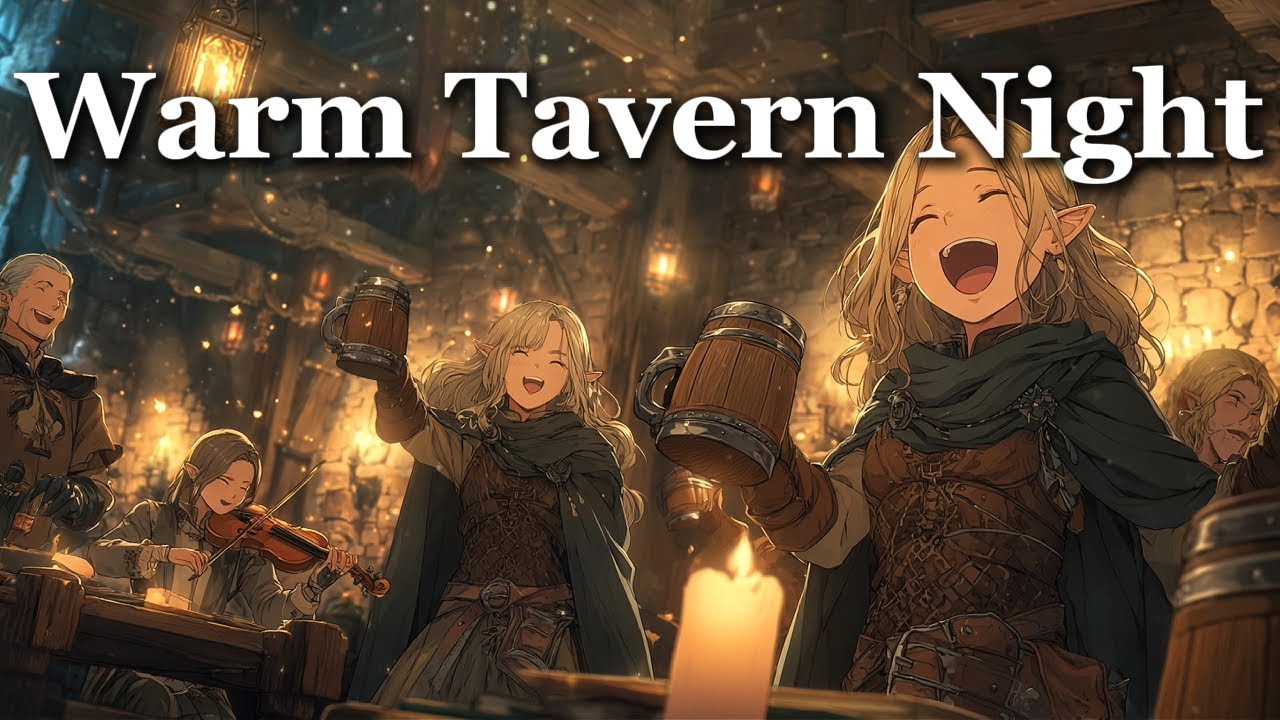 [Celtic BGM] 따뜻한 선술집의 밤, 촛불 아래 올리는 건배, 켈트 음악 | Warm Tavern Night, Cozy Medieval Fantasy Ambience🗡️