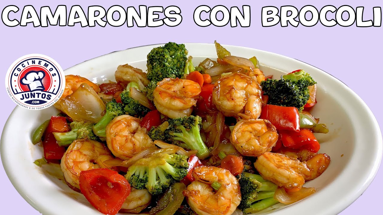 Camarones Con Brocoli Rica Comida China YouTube Maxresdefault