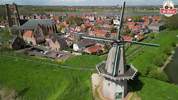 4k drone footage woudrichem noordbrabant The Netherlands
