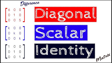 Difference between Diagonal, Scalar and Identity Matrices | Matrices And Determinants