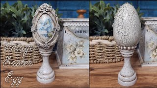 Vintage easter egg 🌿 Decoupage 🌿 Tutorial