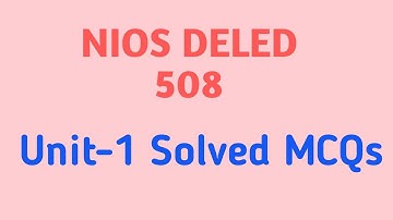 508 SOLVED MCQS UNIT-1