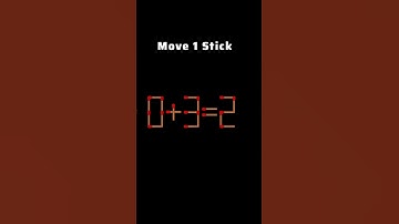Move 1 MatchStick To Make Equation Correct #matchstick #mathpuzzle #puzzle #games