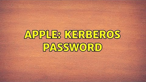 Apple: Kerberos password