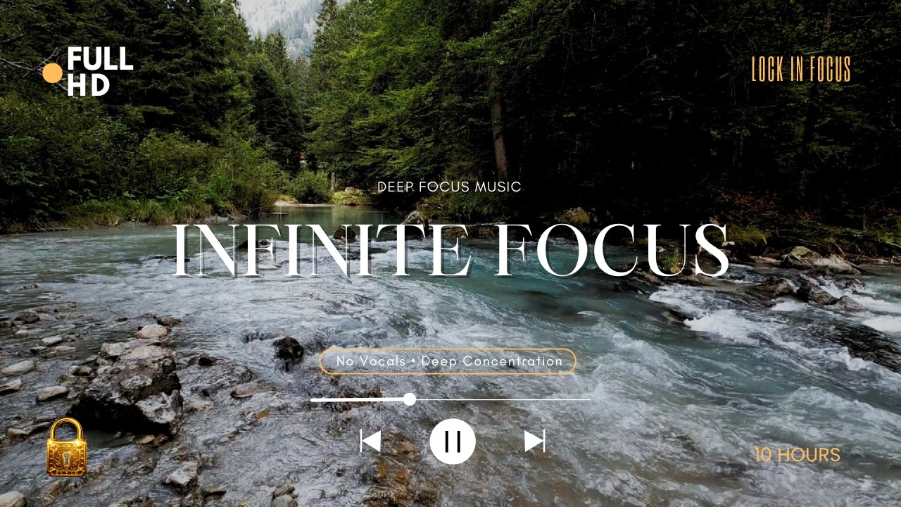 Lock In Serene Stream 🌲 | 10 Hours Nature Concentration