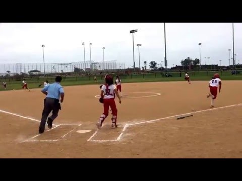 Corissa Sweet firecrackers 03 starts game with a base hit to the 5/6 h