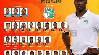 🛑La liste des 25 joueurs ivoiriens pour les matchs amicaux contre Benin et Uruguay 😱