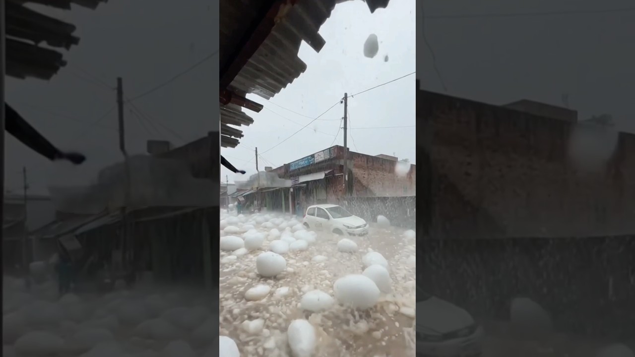 Extreme Weather Alert 🚨 Car-Size Hailstones Everywhere