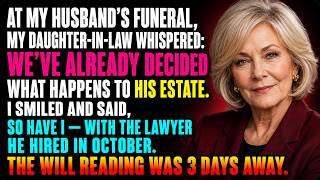 "We've Decided His Estate" My DIL Whispered At The Funeral — I Smiled And Said...