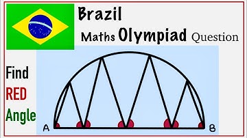Brazil Maths Olympiad | Brazilian Math Olympiad Question | Find the Red Angle #olympiad #imo #brazil