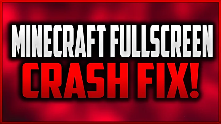 Minecraft Fullscreen Crash Fix! *Works*