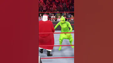 “The Grinch” gives “Santa Claus” Attitude Adjustment” WWE2K22 Holiday Match
