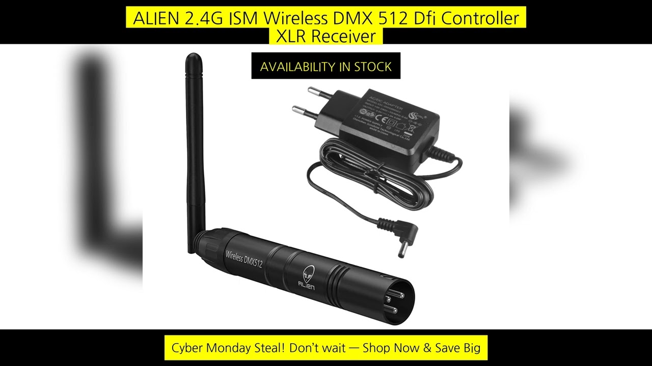 Alien 2.4G Ism Wireless Dmx 512 Dfi Controller Xlr Receiver Transmitter For