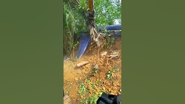 The process of clearing the road of weeds- Good tools and machinery make work easy