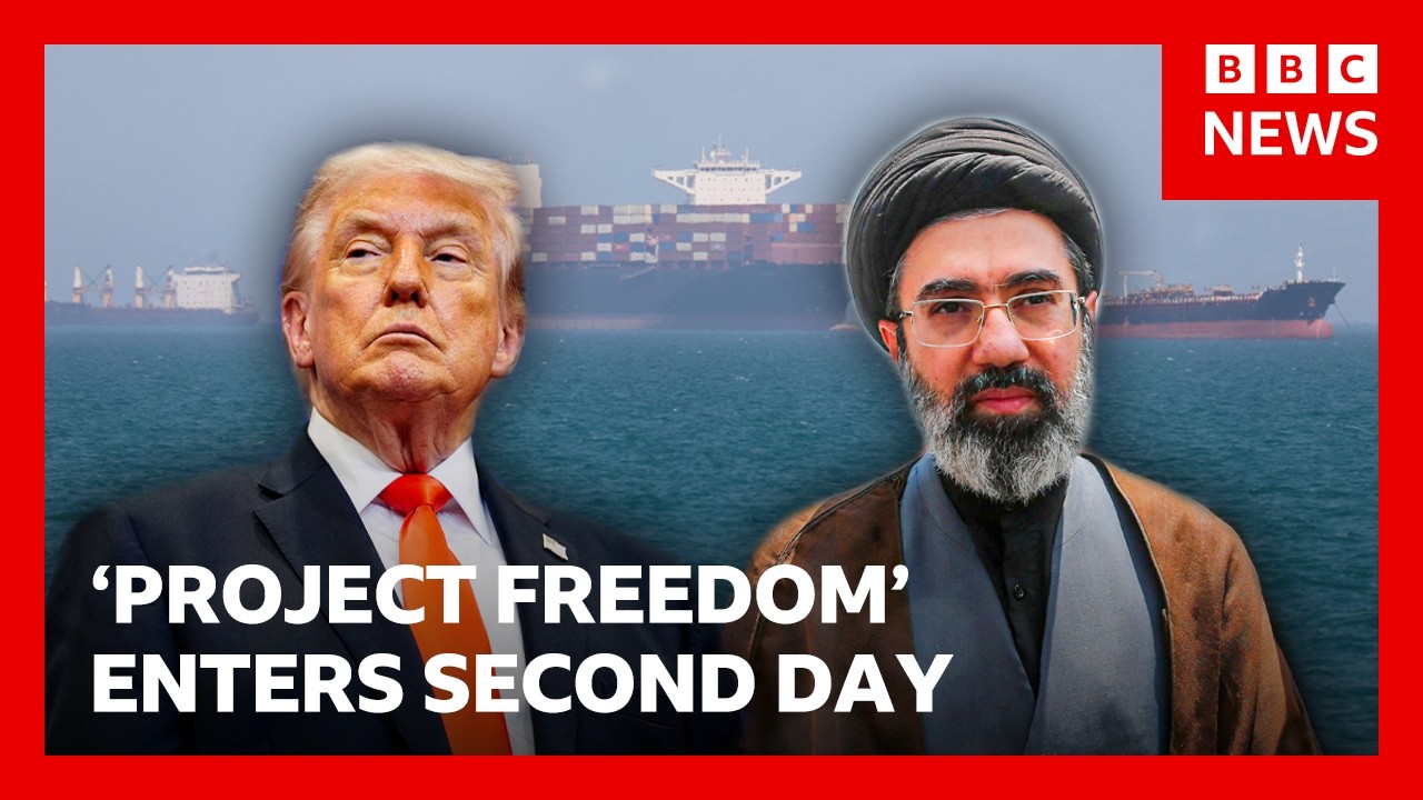 Iran will be 'blown off the face of the Earth' if it attacks US vessels, says Trump | BBC 