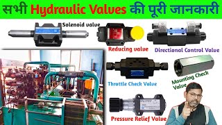 Hydraulic System Valve Explained ! Types, Working & Uses In Hindi ! Hydraulic System Valve !